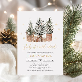 Convites Querida Está Fria Fora do Chá de fraldas das Árvor