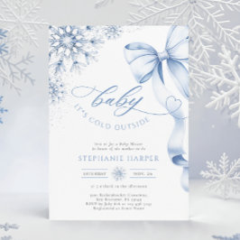 Convites Querida, está frio fora do Chá de fraldas azul