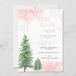 Convites Querida, está frio fora do Chá de fraldas de inver