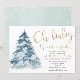 Convites Querida, está frio fora do chá de fraldas de inver