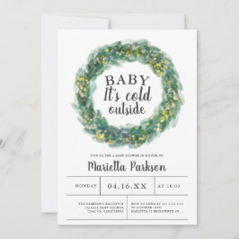 Convites Querida, está frio fora do chá de fraldas de natal