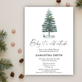 Convites Querida, está frio fora do chá de fraldas de Natal