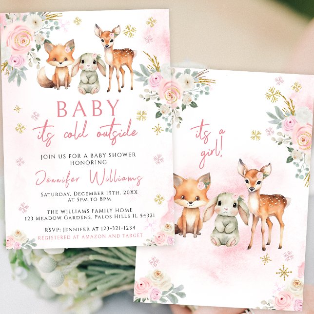 Convites Querida, está frio fora do chá de inverno. (Criador carregado)