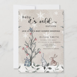 Convites Querida, está frio fora do inverno, chá de fraldas