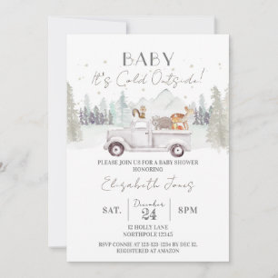 Convites Querida, está frio lá fora, Chá de fraldas de inve