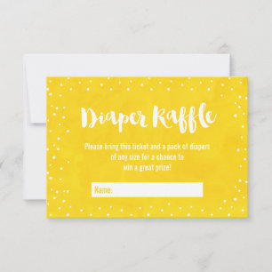Convites Querida Fralda Amarela Raffle