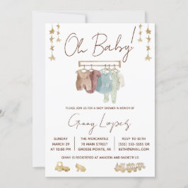 Convites Querida, Layette, Eco Toys Chá de fraldas