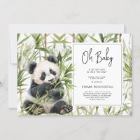 Querida Panda Bear Bamboo Chá de fraldas