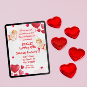 Convites Querido e Cupidos 1º Aniversário