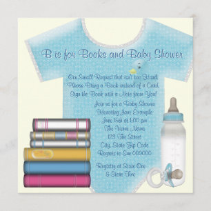 Convites Querido Menino Traga Um Chá de fraldas De Livro