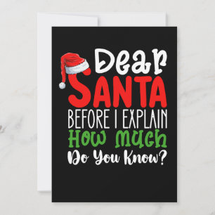 Convites Querido Papai Noel Antes de Eu Explicar Quanto Voc