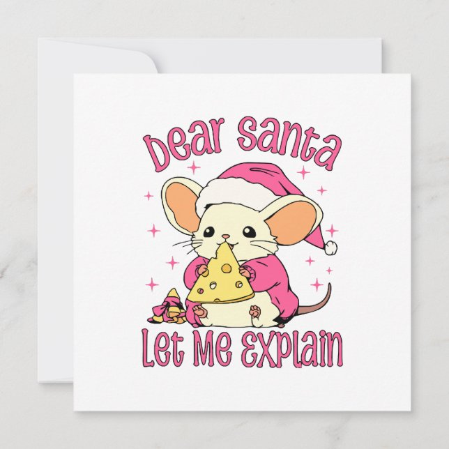 Convites Querido Papai Noel, Deixe-me Explicar (Verso)