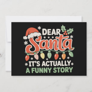 Convites Querido Papai Noel É Na Verdade Uma História Engra