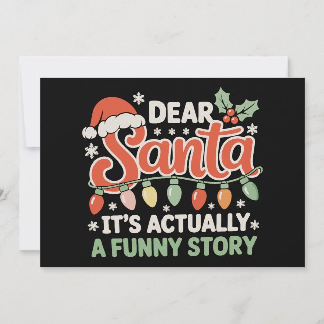 Convites Querido Papai Noel É Na Verdade Uma História Engra (Frente)