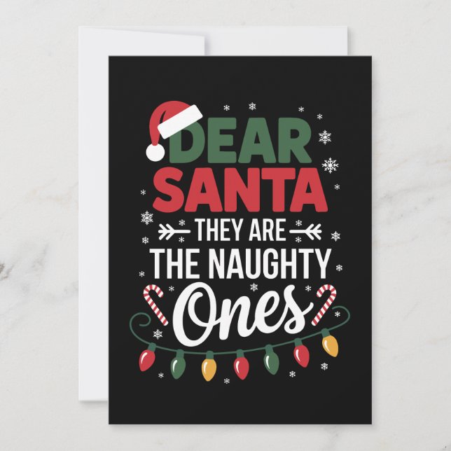 Convites Querido Papai Noel Eles São Os Travessos Natal (Frente)
