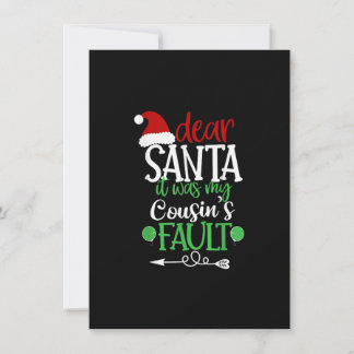 Convites Querido Papai Noel Foi Culpa do Meu Primo Natal Pr