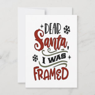 Convites Querido Papai Noel, Fui Incriminado Natal