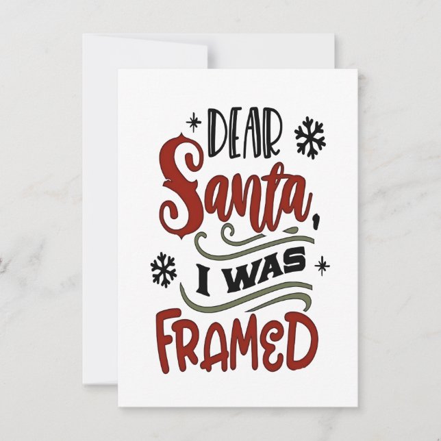 Convites Querido Papai Noel, Fui Incriminado Natal  (Frente)