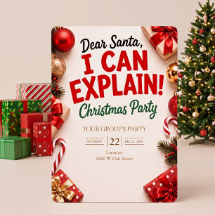 Convites Querido Papai Noel Posso Explicar Festa de Natal