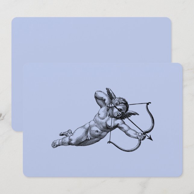 Convites Querubim Amor Vintage (Frente/Verso)