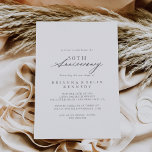 Convites Quic Calliografia Silver 50º Aniversário de Casame<br><div class="desc">Este convite de 50º aniversário de casamento da caligrafia é perfeito para um evento rústico. O design simples e elegante apresenta tipografia de script clássico e rico em prata. Altere o número para celebrar qualquer marco de aniversário.</div>