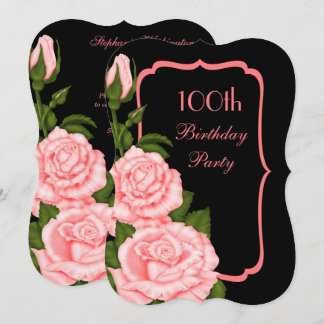 Convites Quic Corner Rosa vermelha 100º aniversário