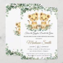 Quic Greenery Lion Cubs Twins Chá de fraldas