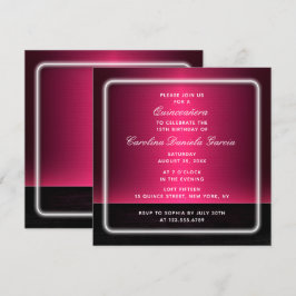 Convites Quic Moderno Roxo Roxo Gelam Quinceañera