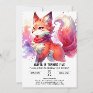 Convites Quic Online Fox Birth