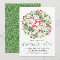 Quic Winter Watercolor Wreath Holiday Luncheon