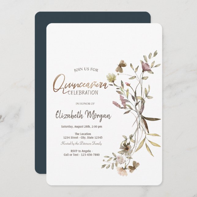 Convites Quimedor de Cores Aquáticas (Frente/Verso)