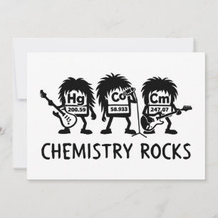 Convites Química Balança Banda de Rock de Ciência