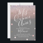 Convites Quiñce Faux Glitter Pontos Dourados Rosa Aniversár<br><div class="desc">Convidações do Quince com padrão de brilho e pontos falsos</div>