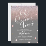 Convites Quiñce Faux Glitter Pontos Dourados Rosa Aniversár<br><div class="desc">Convidações do Quince com padrão de brilho e pontos falsos</div>