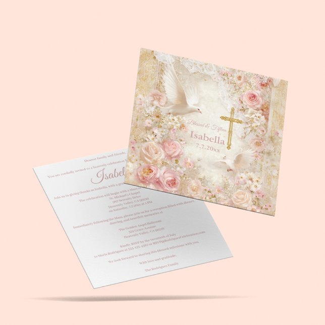Convites Quince Heaveny Blush & Gold, personalizado (Criador carregado)