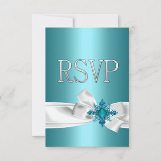 Convites Quinceanera 15º Azul Turquesa Prata Branco Laço RS