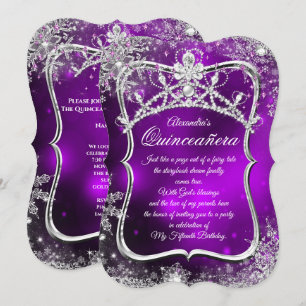 Convites Quinceanera 15º Inverno Mundo Maravilhoso Prata Ro