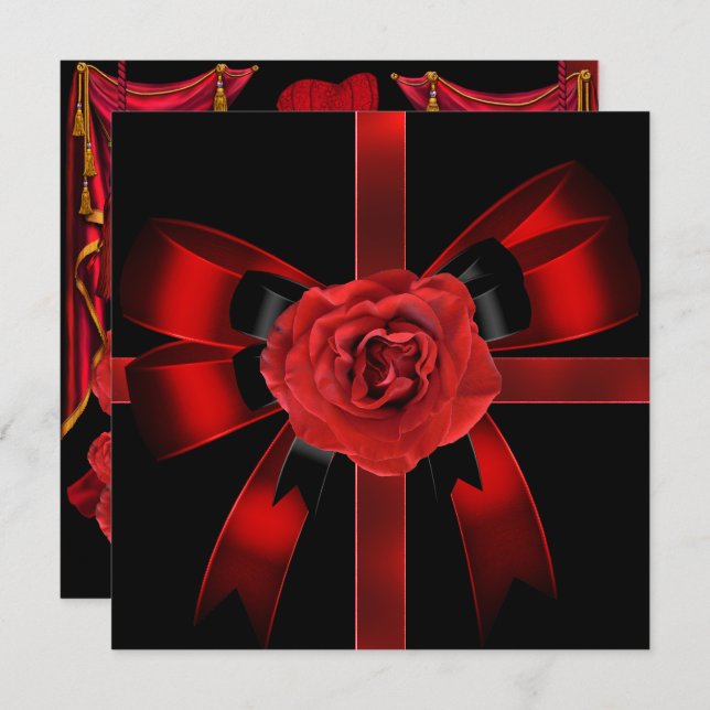 Convites Quinceanera 15 Festa de aniversário (Frente/Verso)