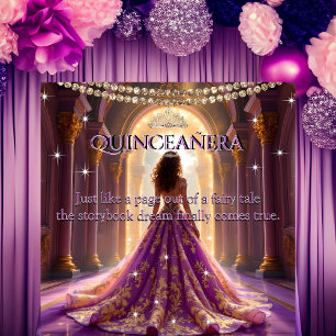 Convites Quinceanera Aniversário de 15 anos Palácio Magenta