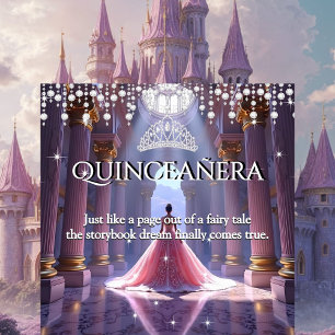 Convites Quinceanera Aniversário de 15 anos Palácio Roxo Ro