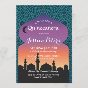 Convites Quinceanera Arabian Nights Invite