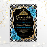 Quinceanera - Azul Preto Dourado