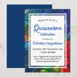 Convites Quinceañera Birthday Retro Personalizado