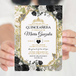 Convites Quinceañera Black & Dourada Crown Mexicana Butfly<br><div class="desc">Quinceañera Black & Dourada Crown Crown Mexicana Butterfly Convite Mis Quince 15 Anos,  16 Anos Aniversário, </div>
