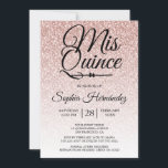 Convites Quinceañera Blush Pink Glitter 15 Aniversário<br><div class="desc">Um convite de 15 anos,  glamouroso,  moderno e brilhante design,  cor-de-rosa,  cor-de-rosa,  cor-de-rosa,  apresenta o texto "Mis Quince" na caligrafia manuscrita. Convite de aniversário perfeito para uma Quinceañera glamourosa,  perfeita para ela,  a modista que ama padrões modernos,  brilho,  luxo e vidro. Desenvolvido exclusivamente para você pelo Happy Dolphin Studio.</div>