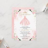 Quinceanera Blush Watercolor Flores Rosa