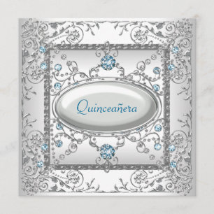 Convites Quinceanera Branca