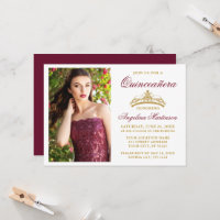 Quinceanera da Coroa Dourada Elegante Moderna