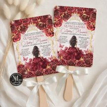 Quinceañera de Rosas Florais Vermelhas da Borgonha