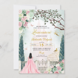Convites Quinceanera do Jardim Encantado de Fairytala Doura